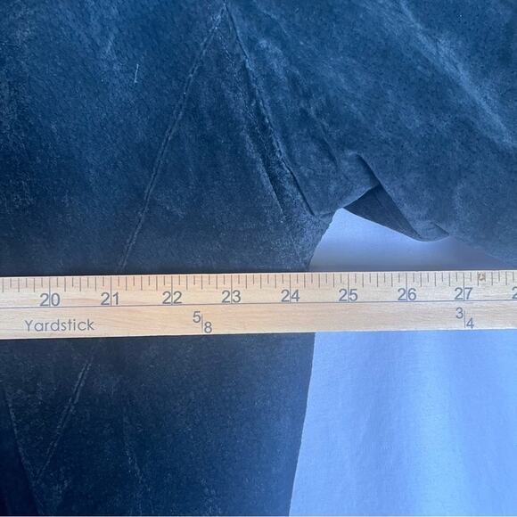 Vintage Black Suede Bomber Jacket Mens XL Streetwear Biker Fall Winter Classic - Picture 10 of 11